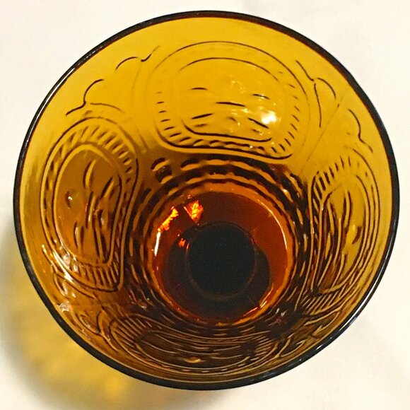 Vintage Vatican Amber Wine Goblet - Picture 4 of 7